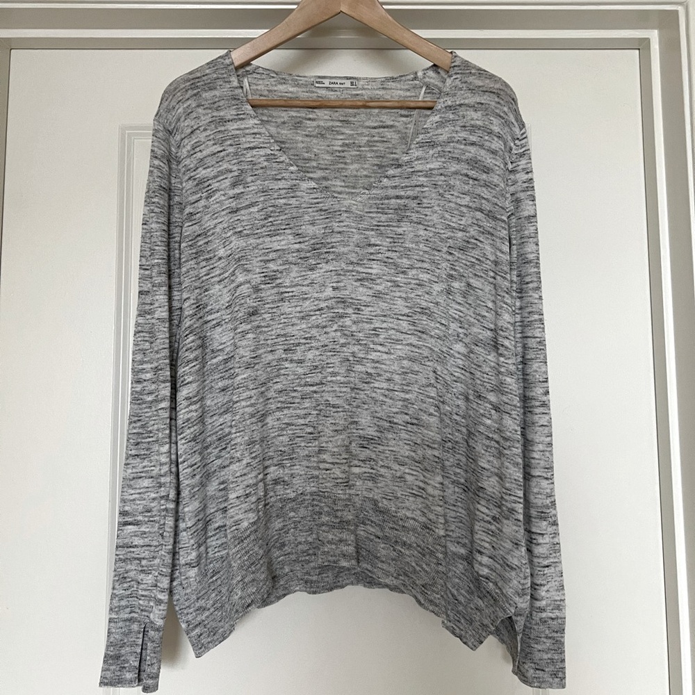Zara knit sweater grey